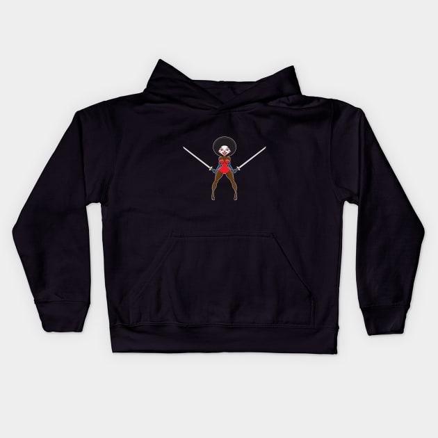 Anita Grey Kids Hoodie by Wickedcartoons